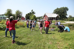 Upcoming Care Farming Events (Image: Individuals on a farm tour at Red Wiggler Community Farm.)