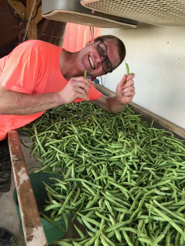 Grower with beans