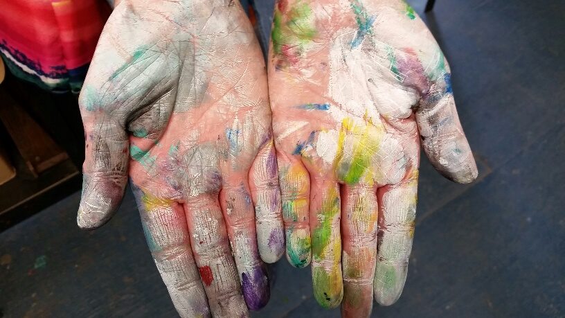 Painted hands