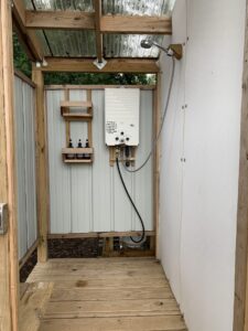 A delightful oudoor shower